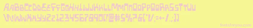 Xpedcond-fontti – vaaleanpunaiset fontit keltaisella taustalla