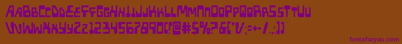 Xpedcond-fontti – violetit fontit ruskealla taustalla