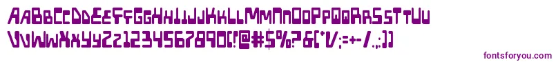 Czcionka Xpedcond – fioletowe czcionki na białym tle