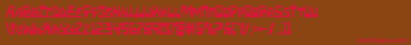 Xpedcond-fontti – punaiset fontit ruskealla taustalla