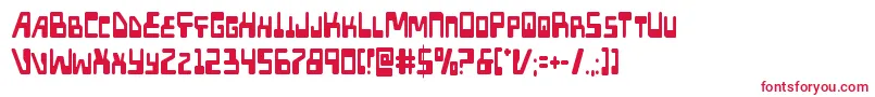 Xpedcond-fontti – punaiset fontit valkoisella taustalla