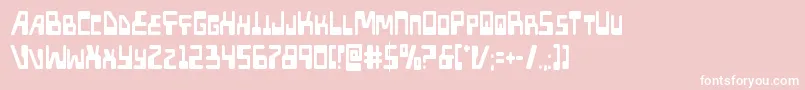 Xpedcond-Schriftart – Weiße Schriften auf rosa Hintergrund