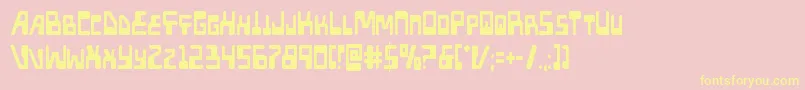 Xpedcond-fontti – keltaiset fontit vaaleanpunaisella taustalla