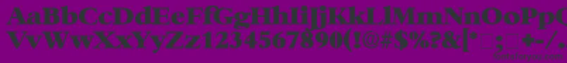 IngenueDisplaySsi-fontti – mustat fontit violetilla taustalla