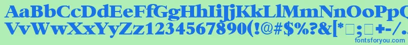 IngenueDisplaySsi Font – Blue Fonts on Green Background