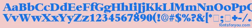 IngenueDisplaySsi Font – Blue Fonts on Pink Background