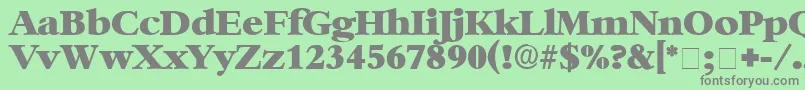 フォントIngenueDisplaySsi – 緑の背景に灰色の文字