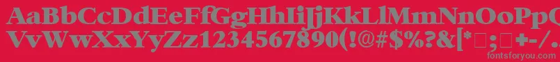 IngenueDisplaySsi Font – Gray Fonts on Red Background