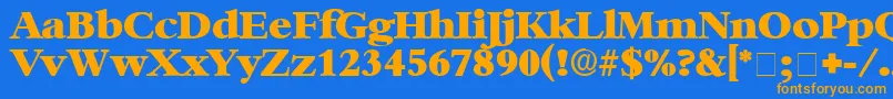 IngenueDisplaySsi Font – Orange Fonts on Blue Background