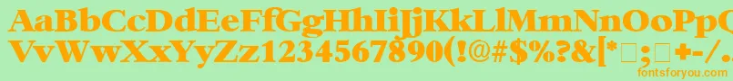 IngenueDisplaySsi Font – Orange Fonts on Green Background