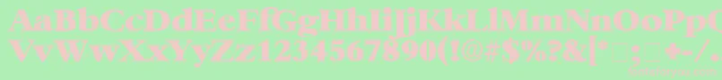 IngenueDisplaySsi Font – Pink Fonts on Green Background