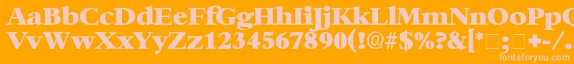 IngenueDisplaySsi Font – Pink Fonts on Orange Background