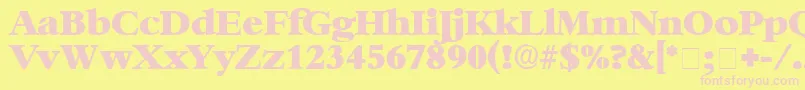 IngenueDisplaySsi Font – Pink Fonts on Yellow Background