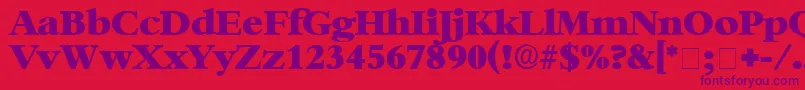 IngenueDisplaySsi Font – Purple Fonts on Red Background