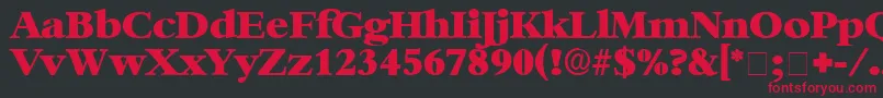 IngenueDisplaySsi Font – Red Fonts on Black Background