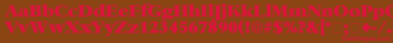 IngenueDisplaySsi Font – Red Fonts on Brown Background