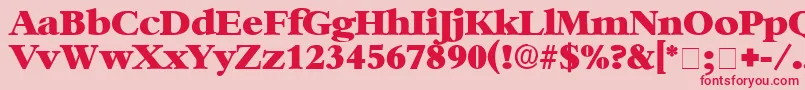 IngenueDisplaySsi Font – Red Fonts on Pink Background