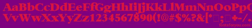 IngenueDisplaySsi Font – Red Fonts on Purple Background