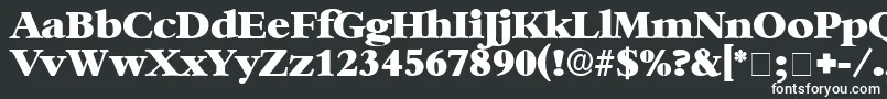 IngenueDisplaySsi-fontti – valkoiset fontit mustalla taustalla