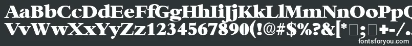 フォントIngenueDisplaySsi – 黒い背景に白い文字