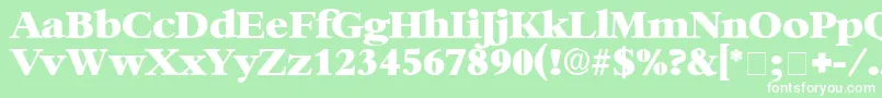 フォントIngenueDisplaySsi – 緑の背景に白い文字