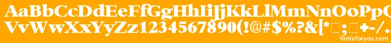 フォントIngenueDisplaySsi – オレンジの背景に白い文字