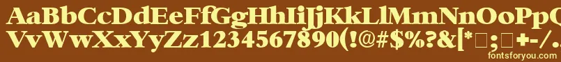 IngenueDisplaySsi Font – Yellow Fonts on Brown Background