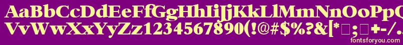 IngenueDisplaySsi Font – Yellow Fonts on Purple Background