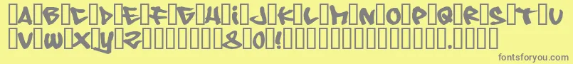 08Underground Font – Gray Fonts on Yellow Background