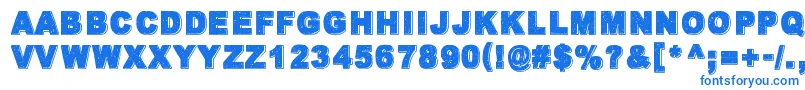 Шрифт WalkWithMeNow – синие шрифты на белом фоне