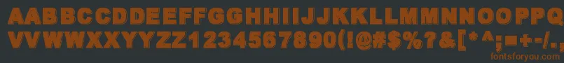 WalkWithMeNow-fontti – ruskeat fontit mustalla taustalla
