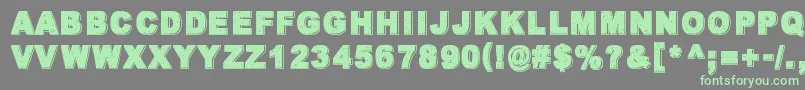Шрифт WalkWithMeNow – зелёные шрифты на сером фоне