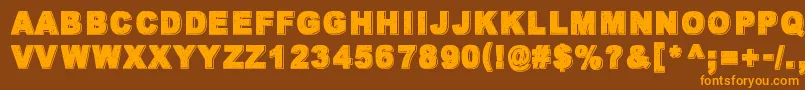 WalkWithMeNow Font – Orange Fonts on Brown Background