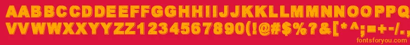 WalkWithMeNow Font – Orange Fonts on Red Background
