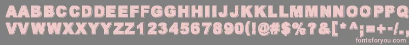 フォントWalkWithMeNow – 灰色の背景にピンクのフォント