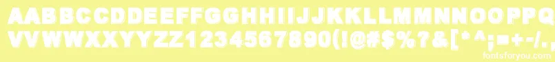 Шрифт WalkWithMeNow – белые шрифты на жёлтом фоне