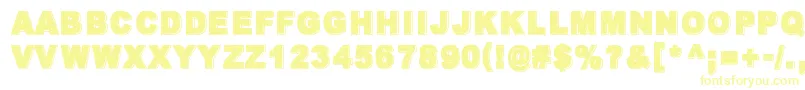 Шрифт WalkWithMeNow – жёлтые шрифты на белом фоне