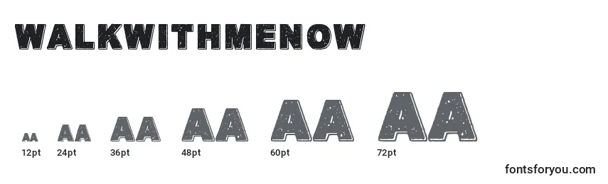 WalkWithMeNow Font Sizes