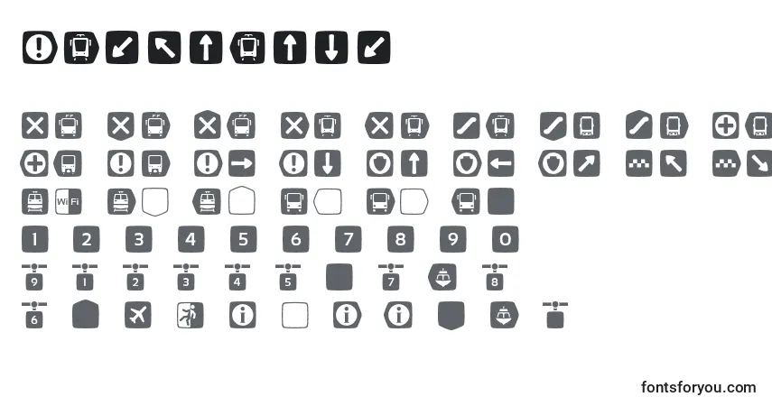Metrofont font – alphabet, numbers, special characters