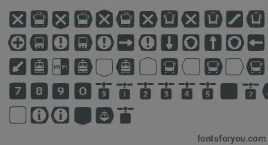 Metrofont font – Black Fonts On Gray Background