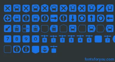 Metrofont font – Blue Fonts On Black Background