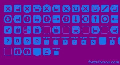 Metrofont font – Blue Fonts On Purple Background