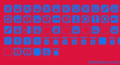 Metrofont font – Blue Fonts On Red Background