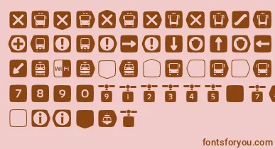Metrofont font – Brown Fonts On Pink Background