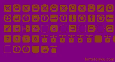 Metrofont font – Brown Fonts On Purple Background