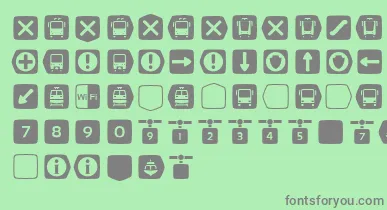 Metrofont font – Gray Fonts On Green Background