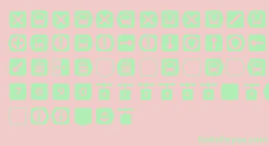Metrofont font – Green Fonts On Pink Background
