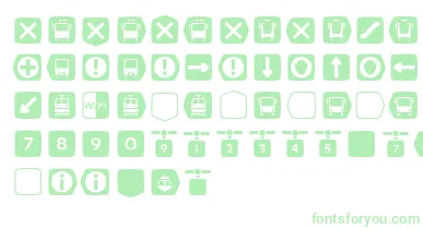 Metrofont font – Green Fonts On White Background
