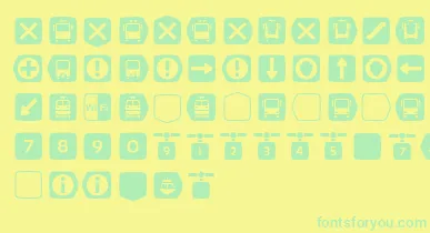 Metrofont font – Green Fonts On Yellow Background