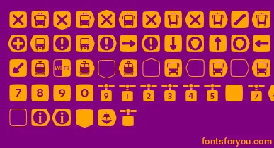 Metrofont font – Orange Fonts On Purple Background